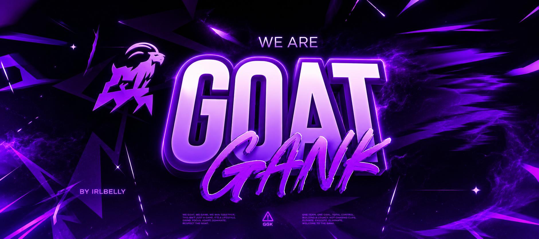 Discovery splash banner for Goat Gank Discord server