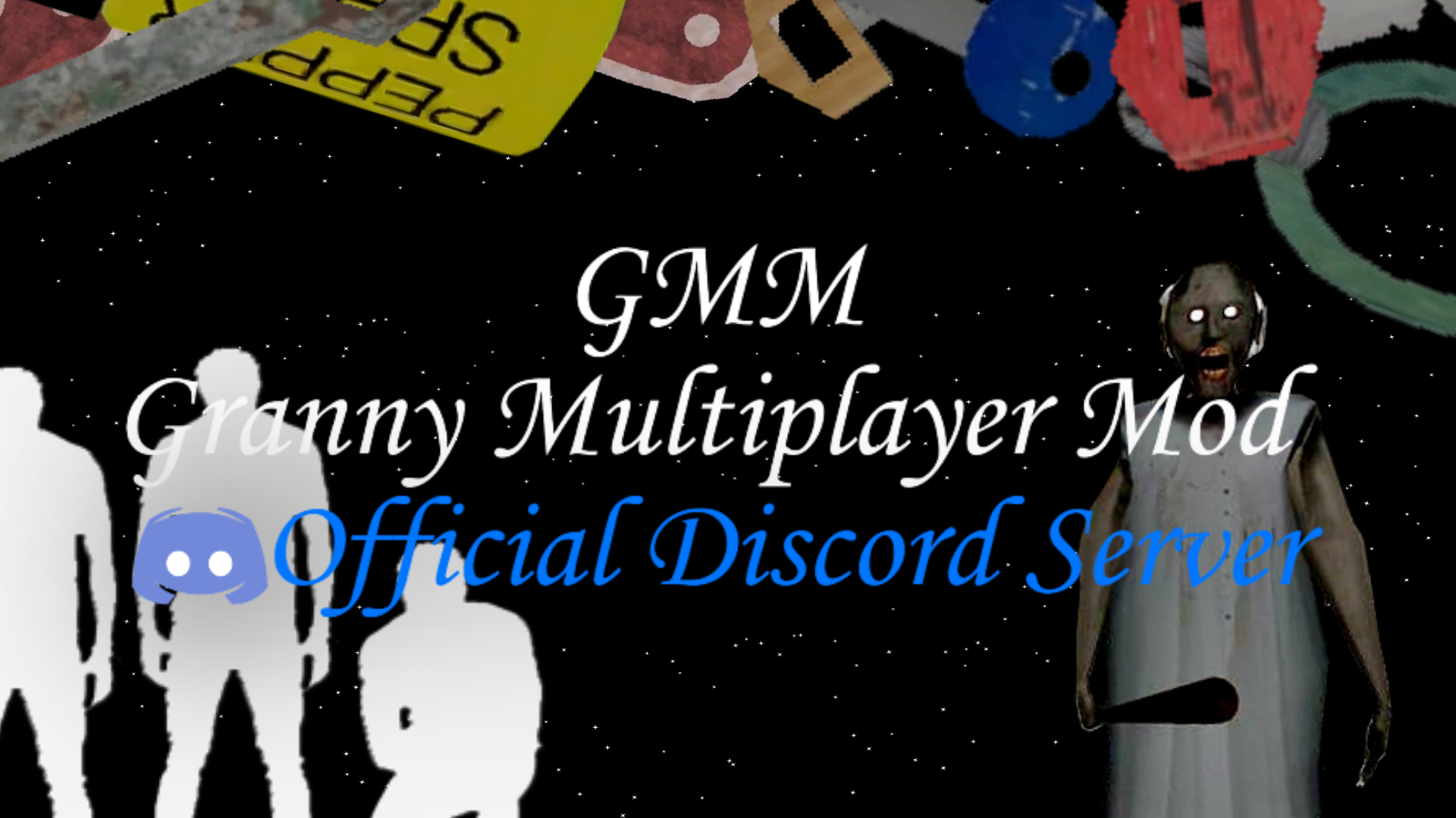 Discovery splash banner for Granny Multiplayer Mod (GMM) Discord server