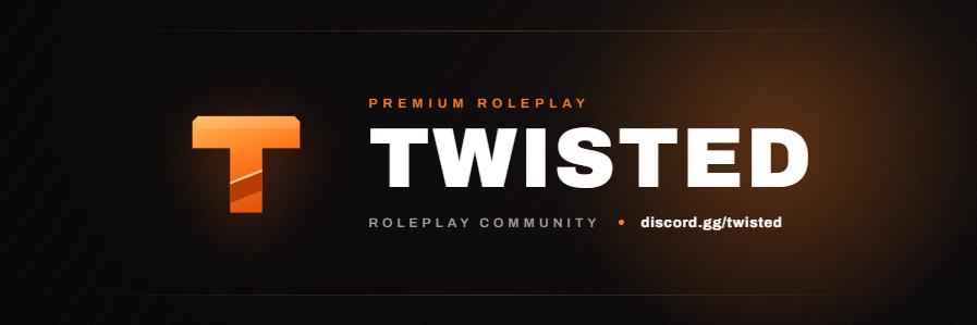 Discovery splash banner for Twisted Roleplay Discord server