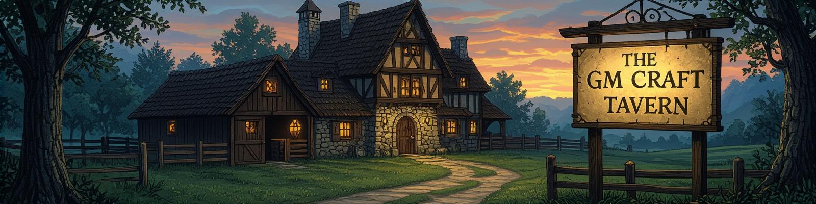 Discovery splash banner for 🍻 The GM Craft Tavern Discord server