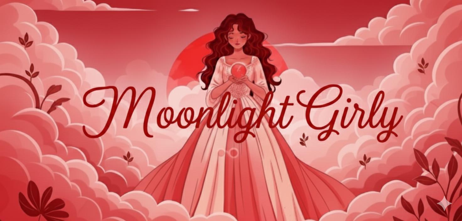 Discovery splash banner for Moonlight girly Discord server