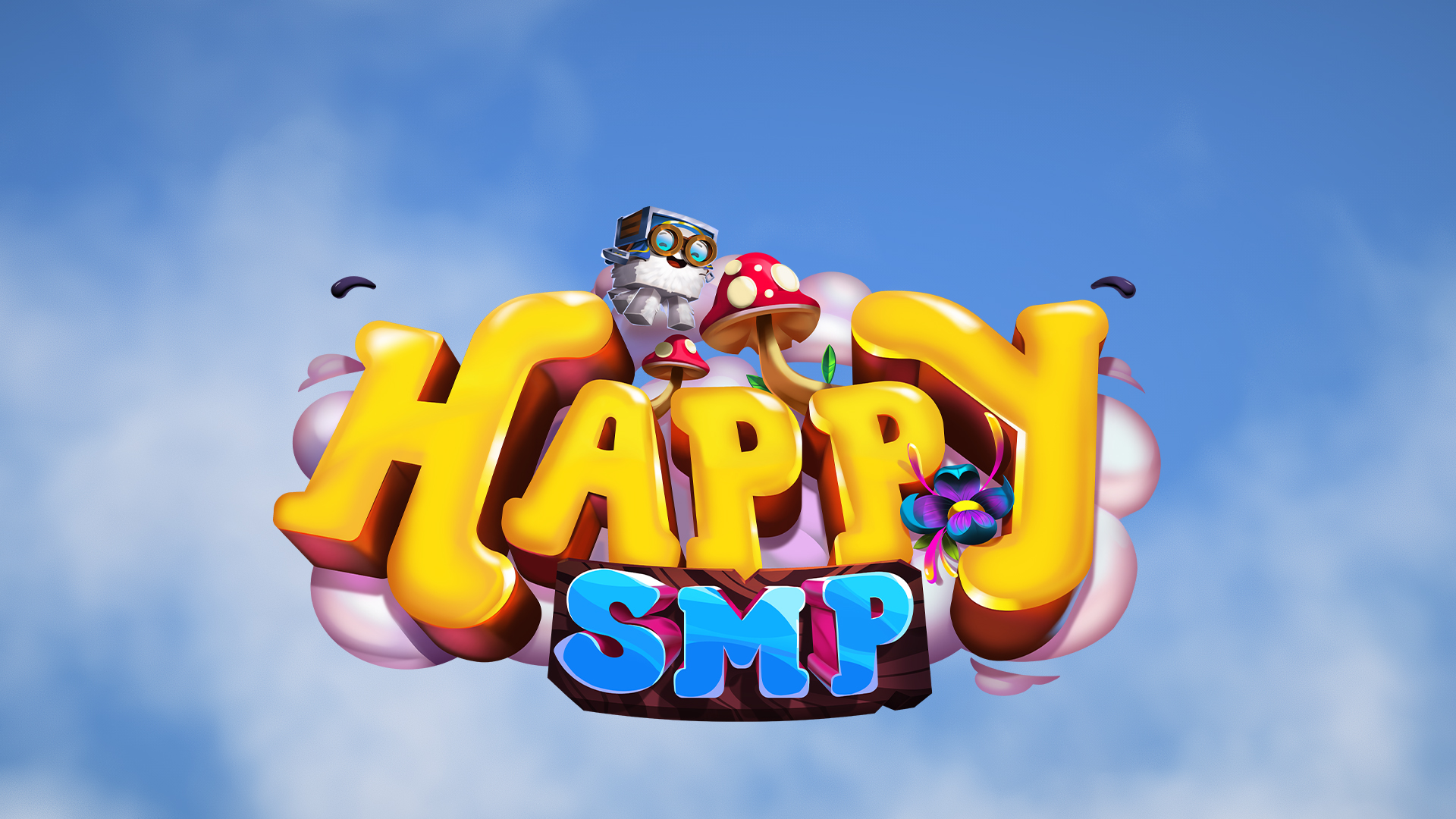 Discovery splash banner for HappySMP Discord server
