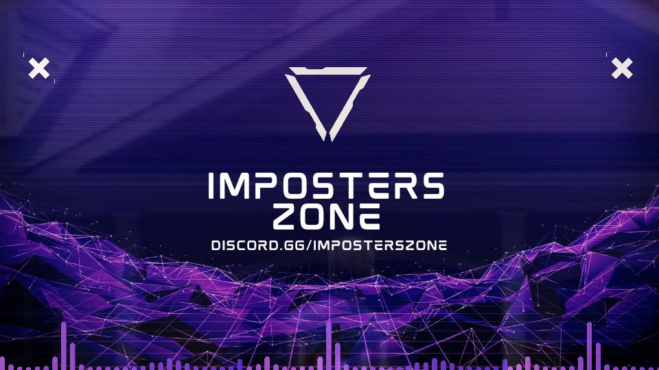 Discovery splash banner for IMPOSTERS ZONE Discord server