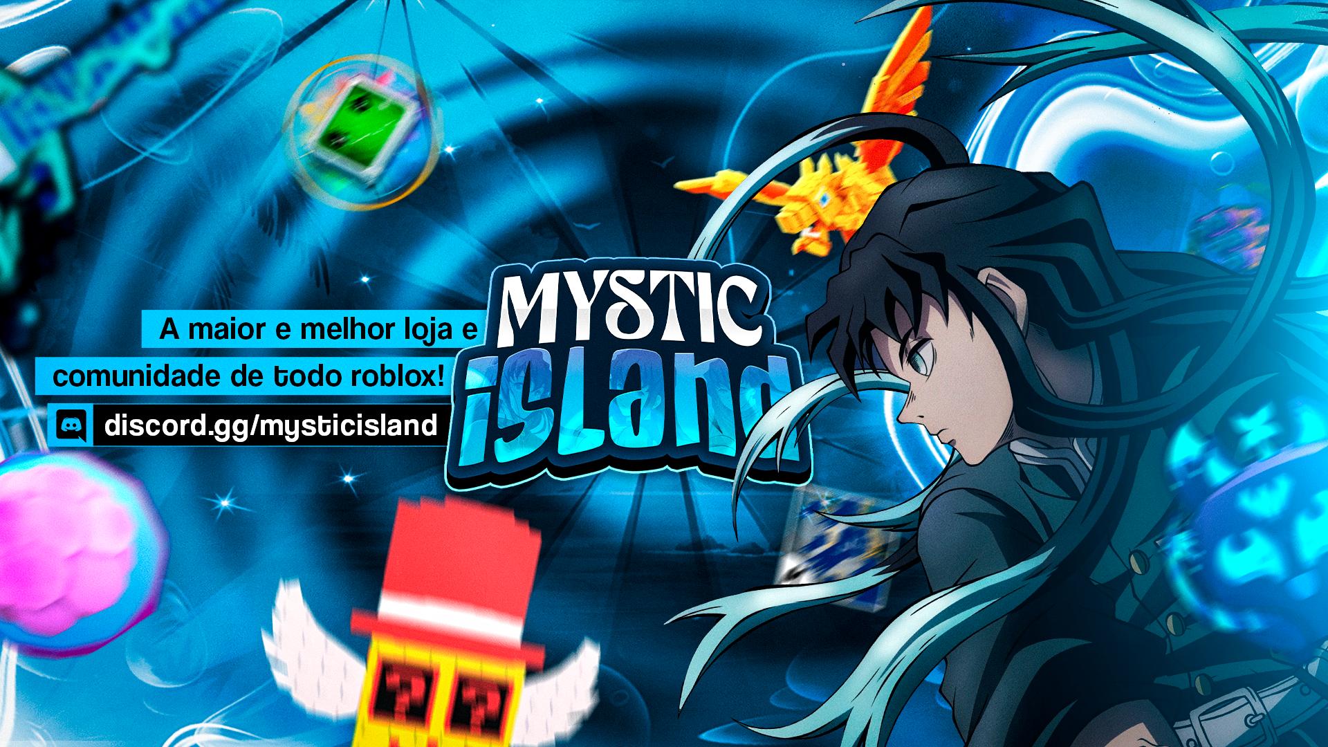 Discovery splash banner for Mystic Island • Blox Fruits • Grow A Garden 2• Eventos Diários ⭐ Discord server