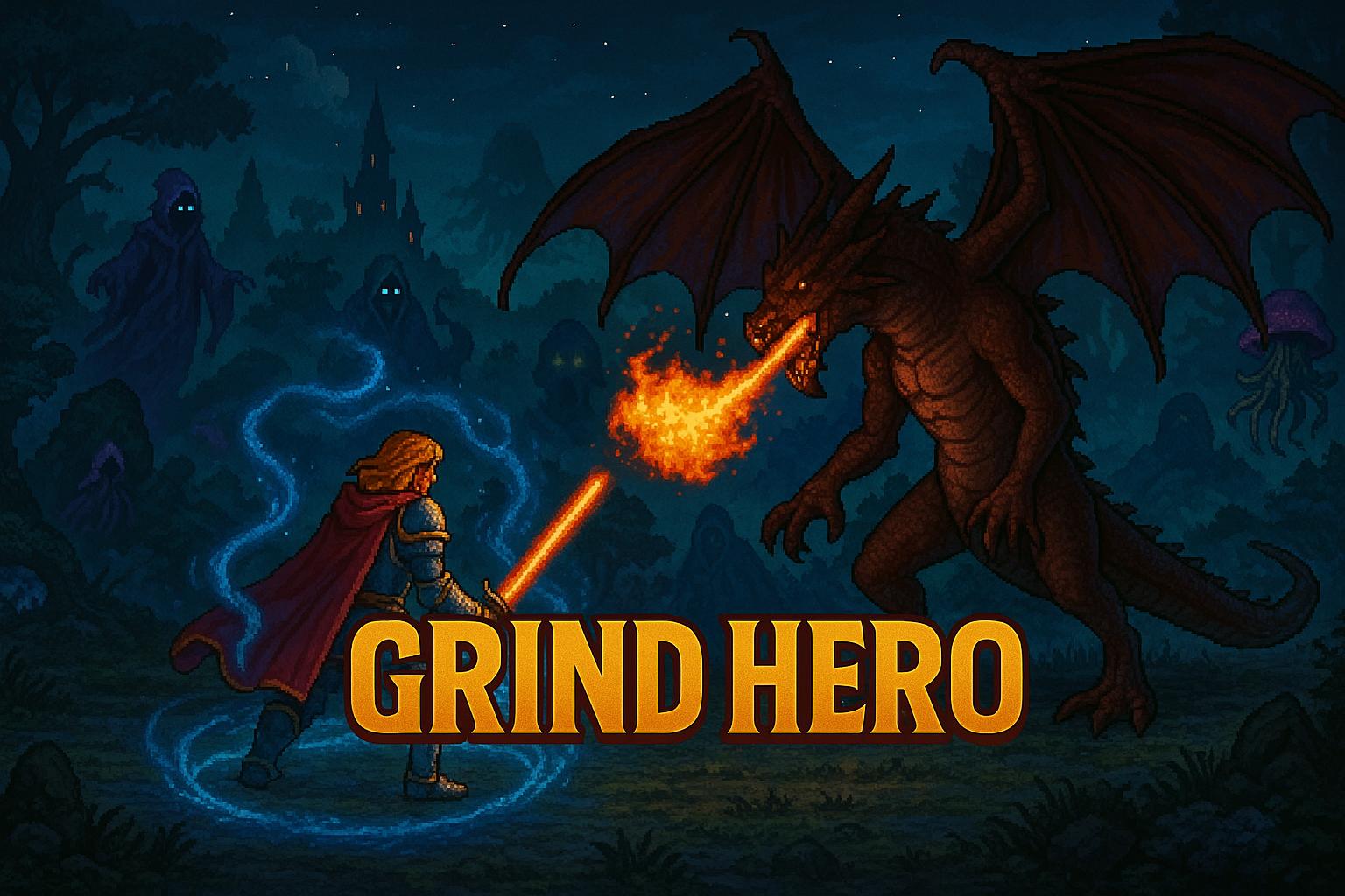 Discovery splash banner for Grind Hero Discord server