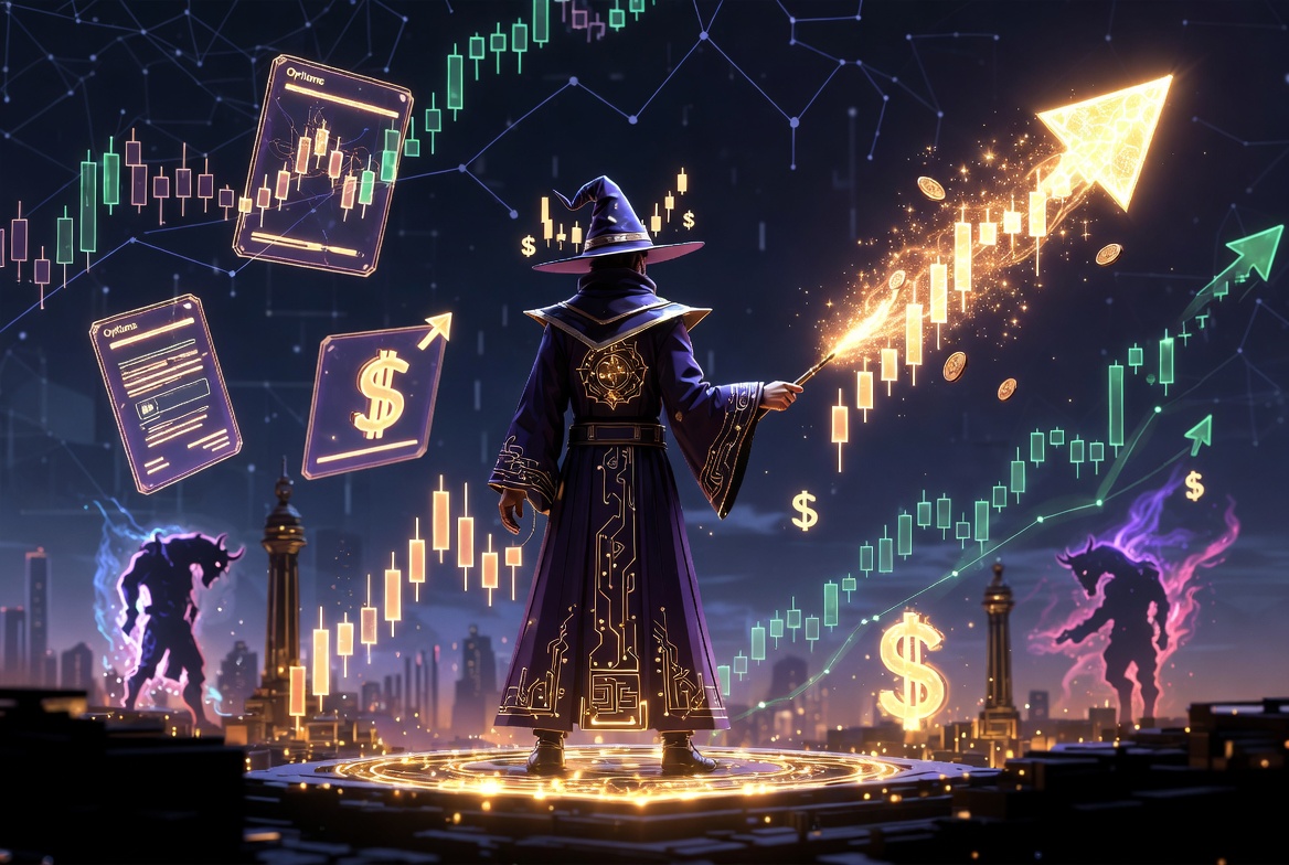 Discovery splash banner for Market Magicians Discord server