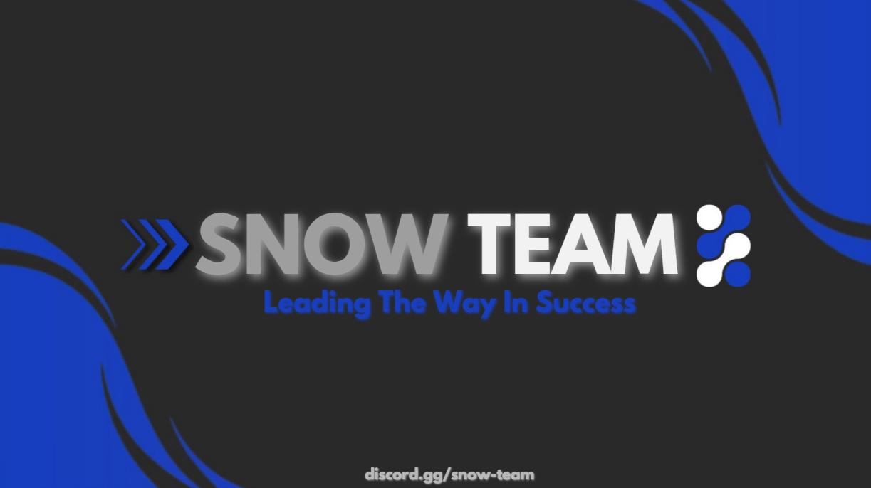 Discovery splash banner for 'Snow-Team. Discord server