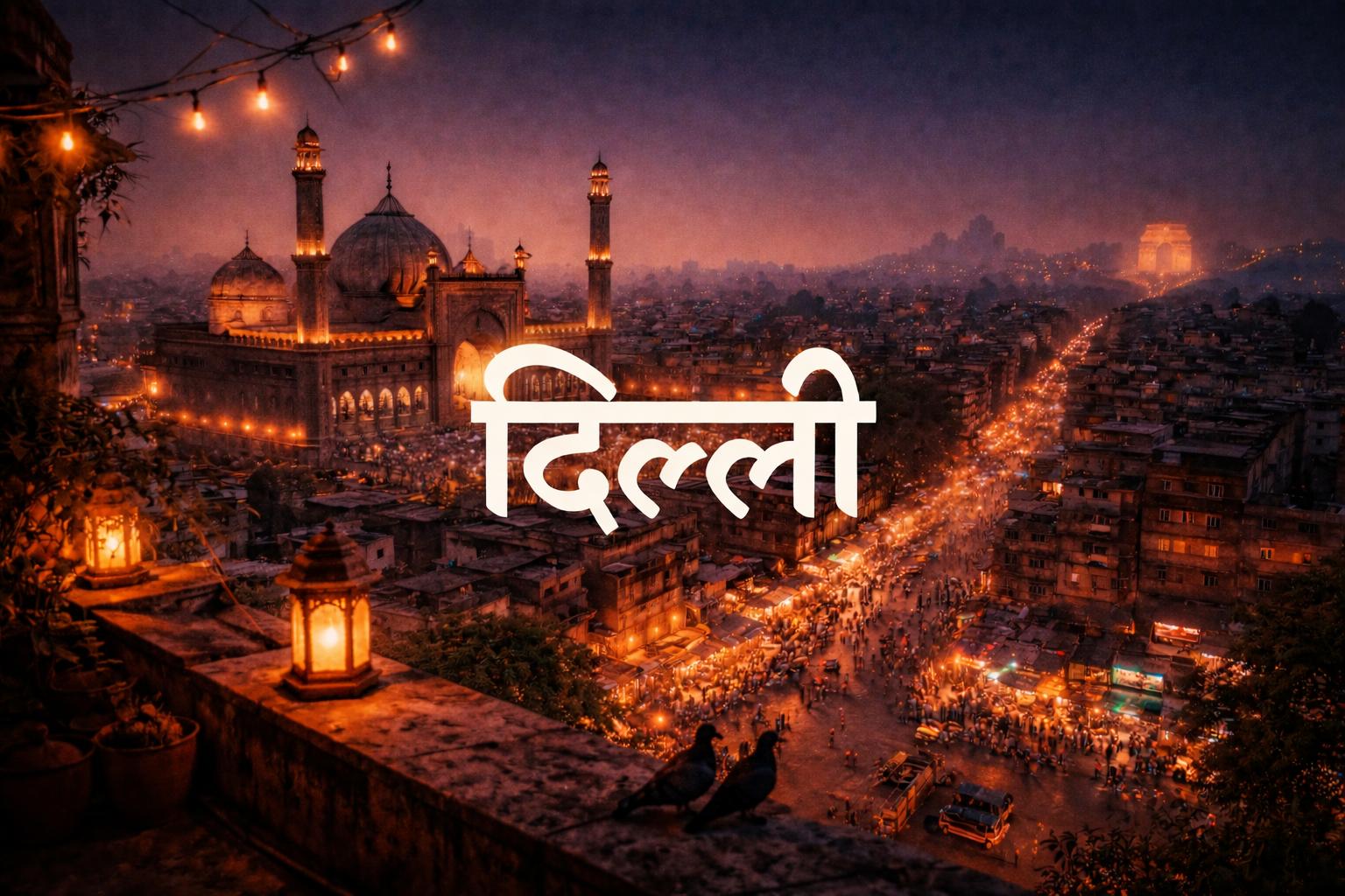 Discovery splash banner for Delhiteš„ | Indiać»Asiać»Chillć»Moviesć»Late Night VCsć»Convos Discord server