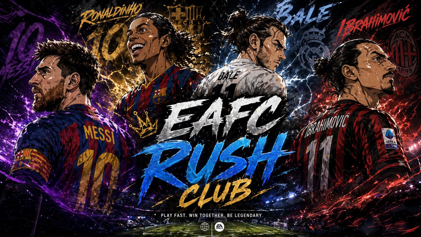 Discovery splash banner for ⚽ EA FC Rush Club Discord server