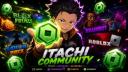 Discovery splash banner for ItachiCommunity 🇧🇷 | Roblox • Blox Fruits • Sailor Piece 🌊 Discord server