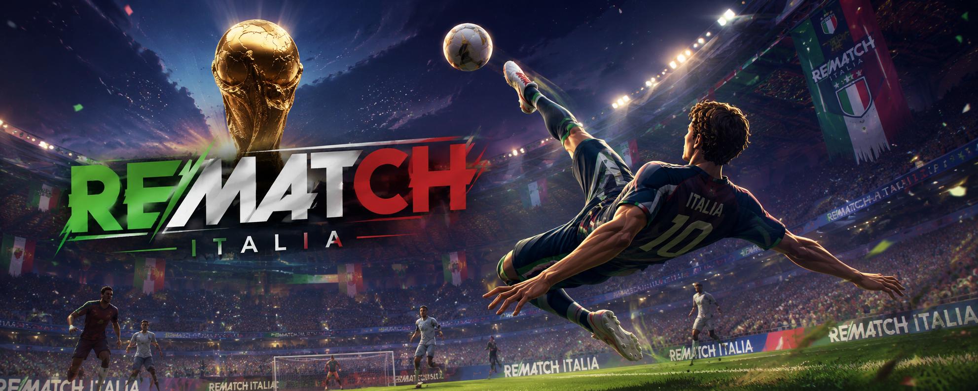 Discovery splash banner for Rematch Italia Discord server