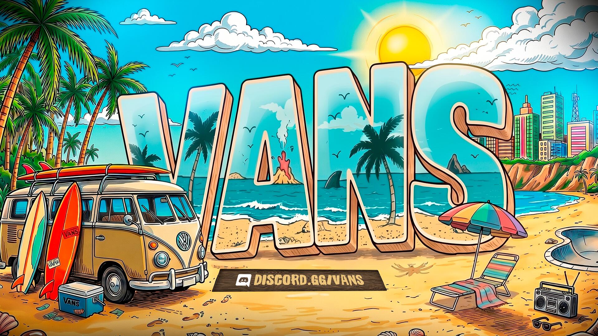 Discovery splash banner for VANS | EM BREVE Discord server
