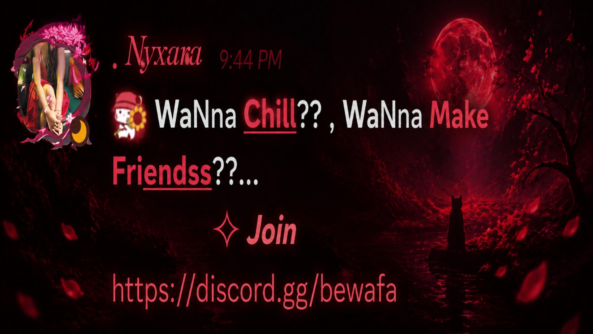 Discovery splash banner for 𐙚 Bewafa . Discord server