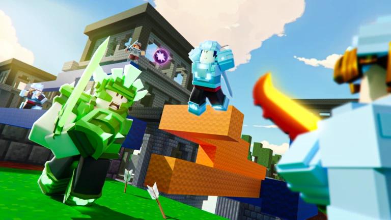 Discovery splash banner for Bedwars: Roblox Discord server