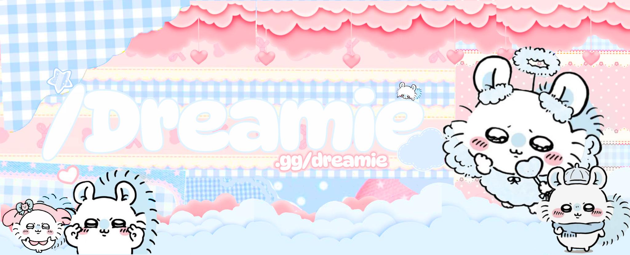 Discovery splash banner for Dreamie 𐔌՞꜆. ̫ .꜀՞𐦯 ﹒੭ Social • Active • Nitro/Gws • Anime﹒ᰍ Discord server