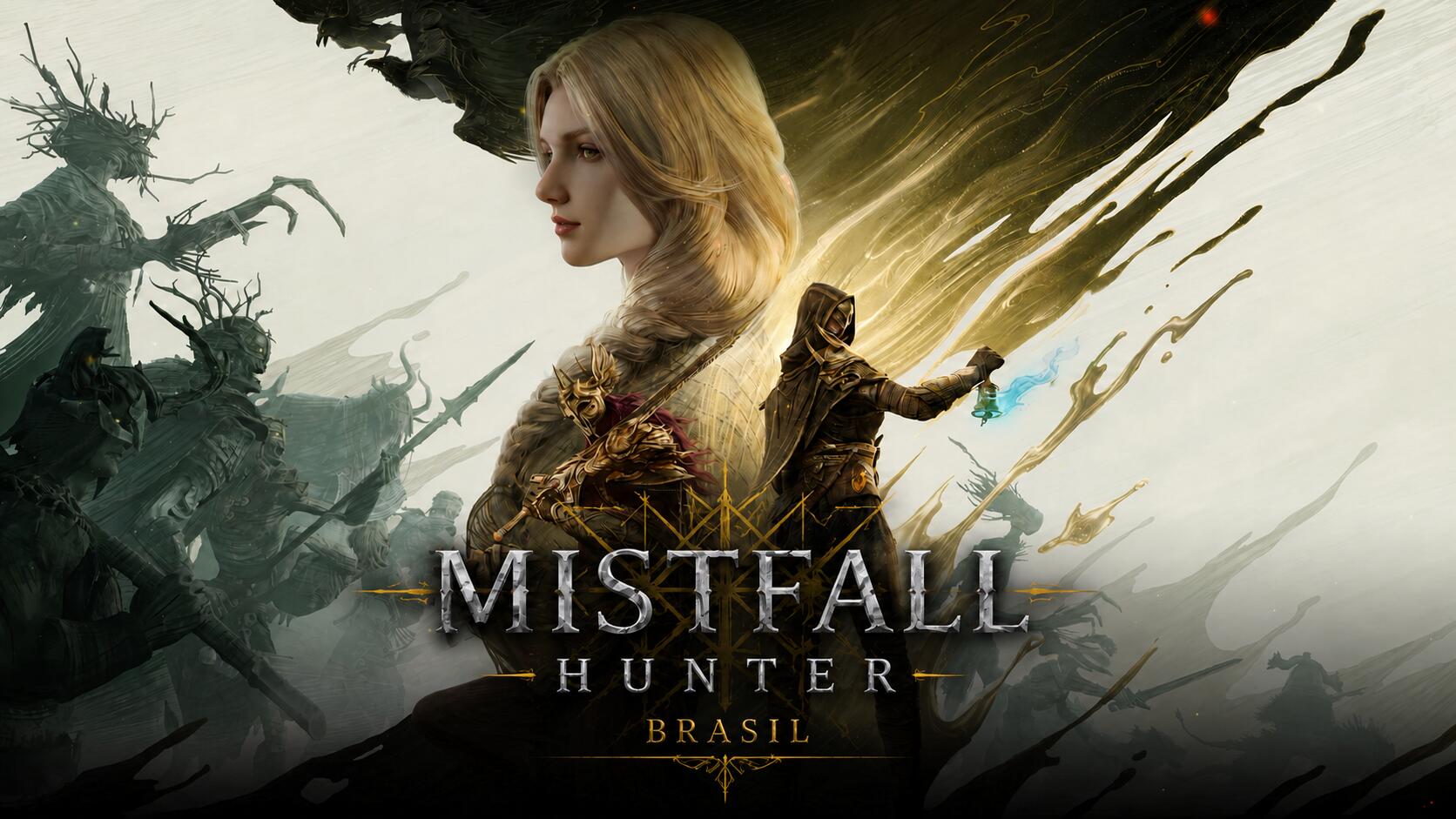 Discovery splash banner for Mistfall Hunter Brasil Discord server
