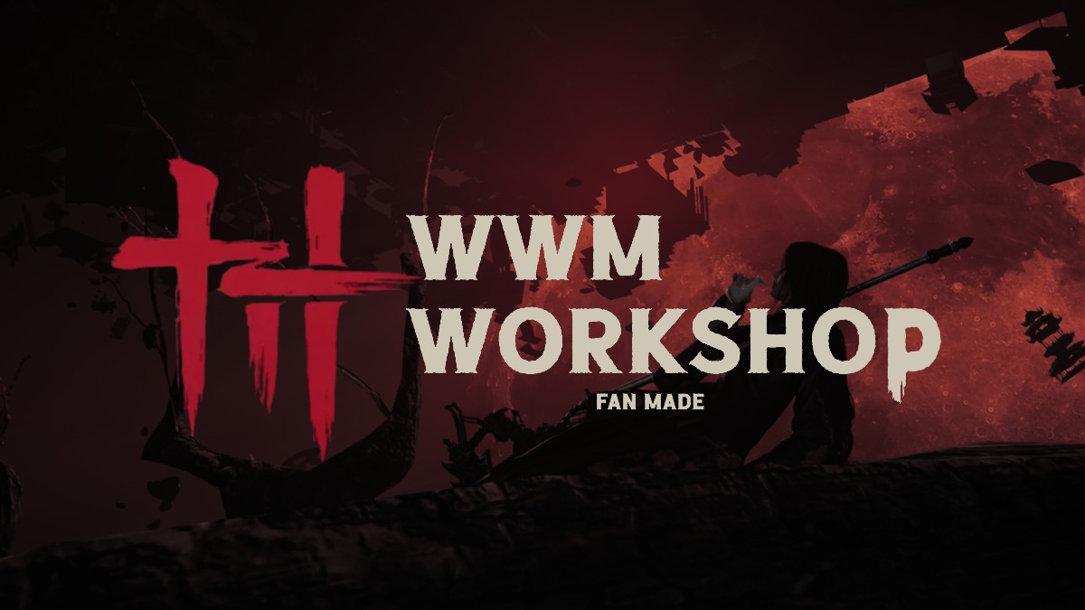 Discovery splash banner for WWM Workshop Discord server