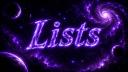 Discovery splash banner for Lists™ #/listup Discord server