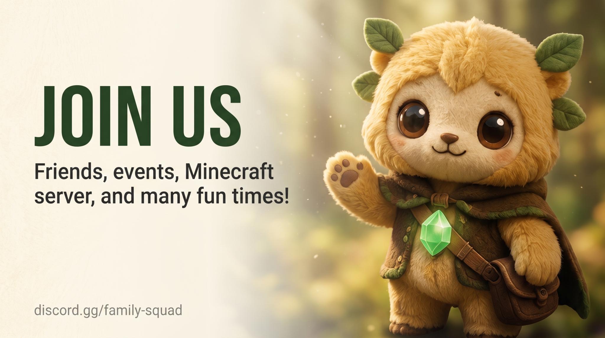 Discovery splash banner for FAMILY SQUAD Discord server