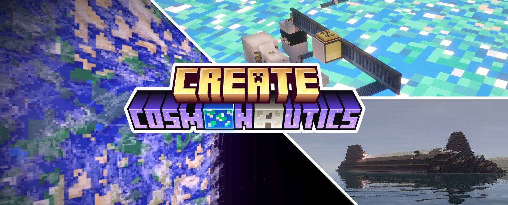 Discovery splash banner for Create Cosmonautics Discord server