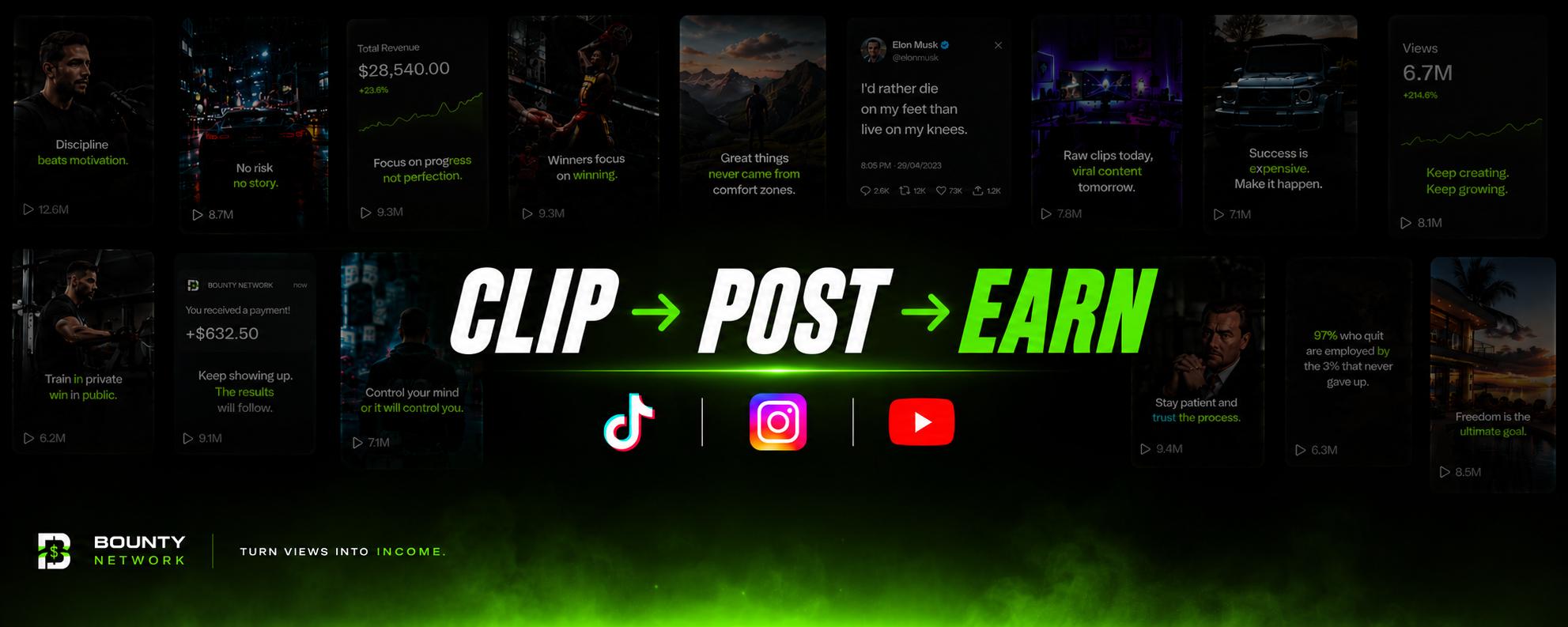 Discovery splash banner for Bounty Network Discord server