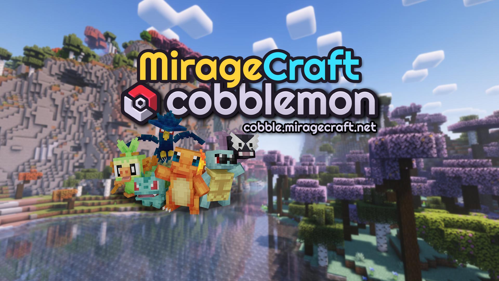 Discovery splash banner for MirageCraft Cobblemon Server Discord server