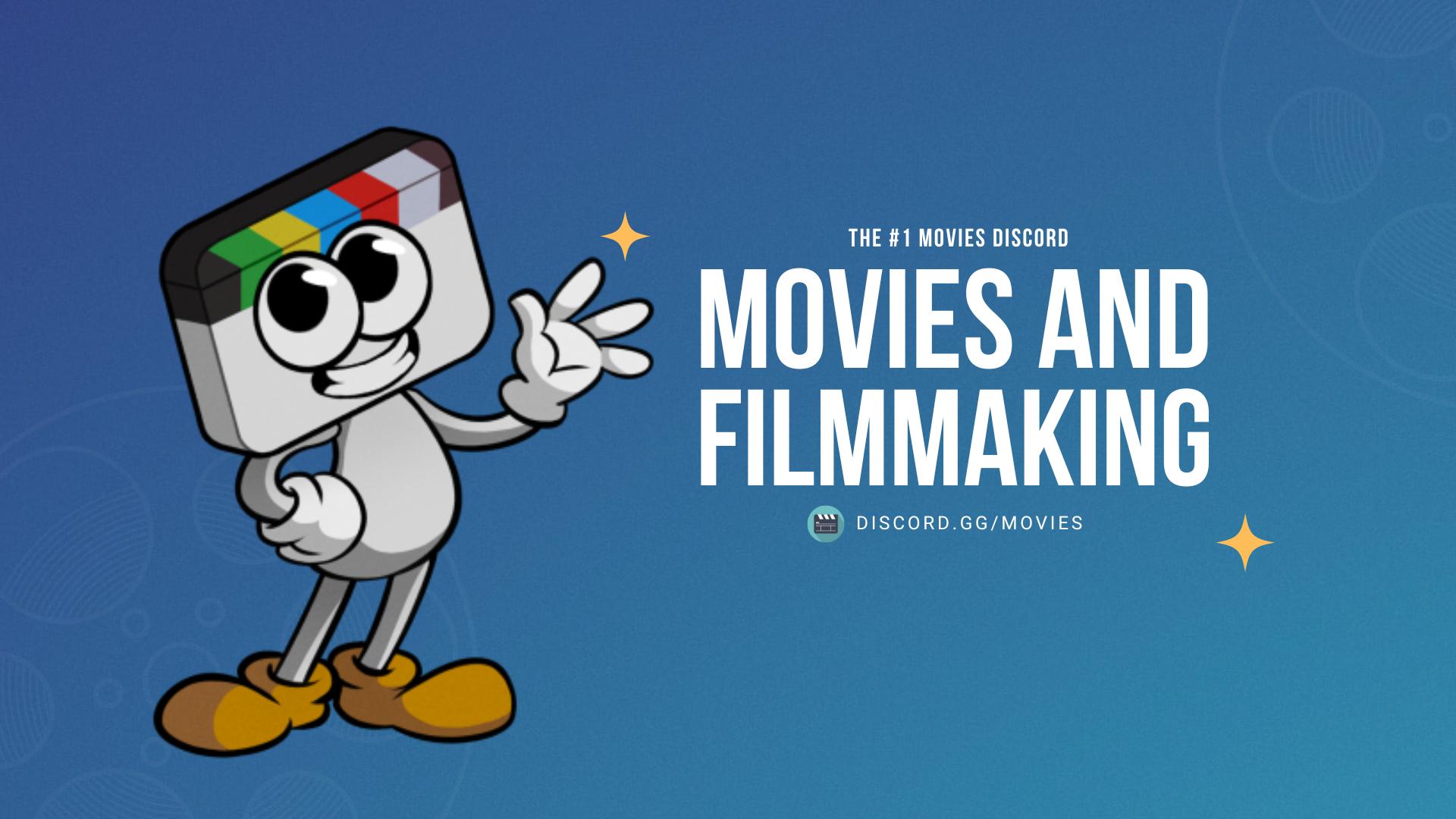 Discovery splash banner for Movies & Filmmaking Discord server
