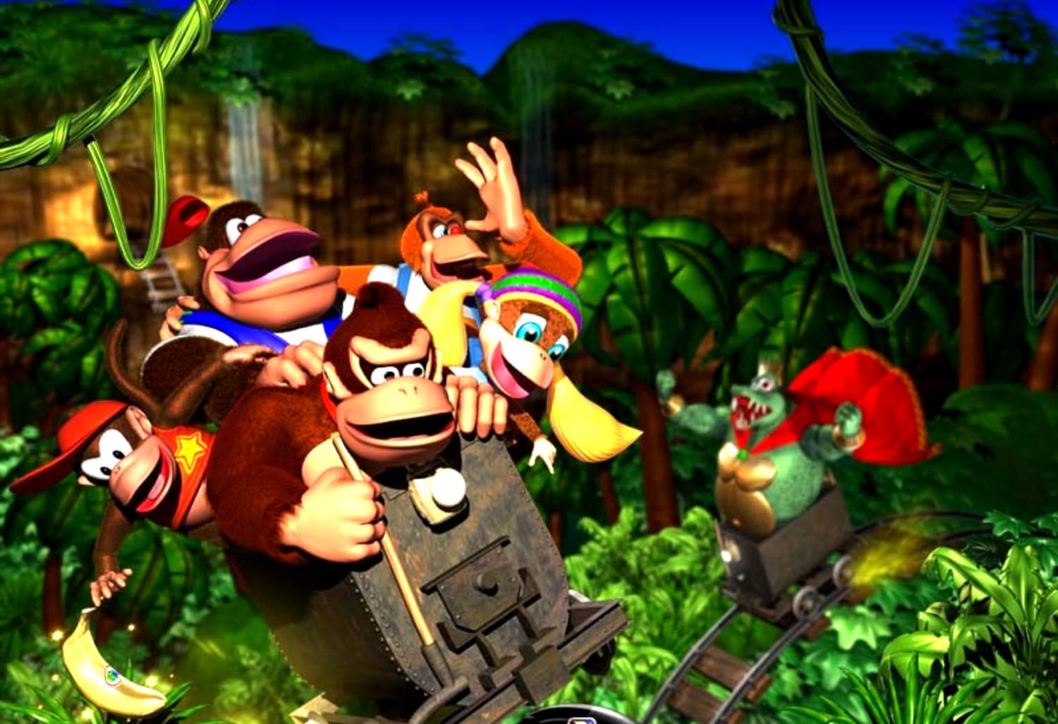 Discovery splash banner for Kong Island - The Donkey Kong Discord Discord server