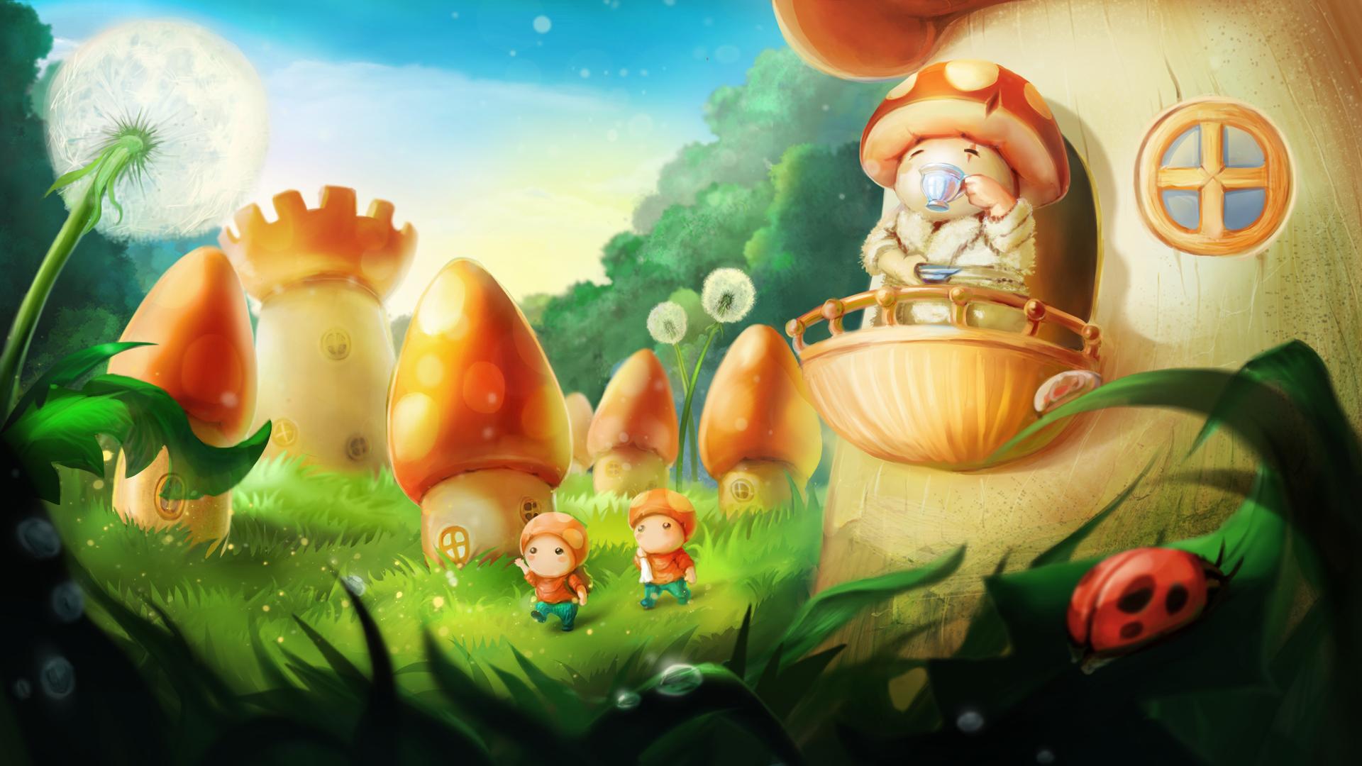 Discovery splash banner for Mushroom Wars 2 Discord server