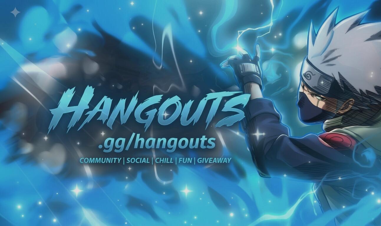 Discovery splash banner for Hangouts | Chilling • Social • Active • VC • Voice Chat • Anime • Gaming Discord server