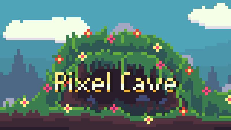 Discovery splash banner for Pixel Cave | Pixel Art • Chiptune Music • Game Dev Discord server