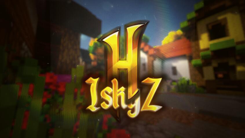 Discovery splash banner for iSkyZ - Hypixel Skyblock Discord server