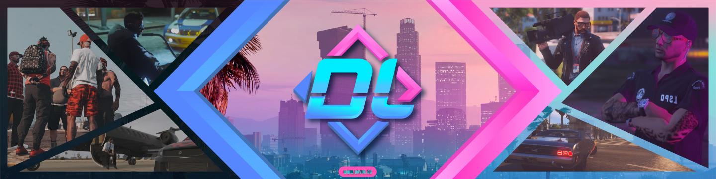 Discovery splash banner for DovuX Life Roleplay Discord server