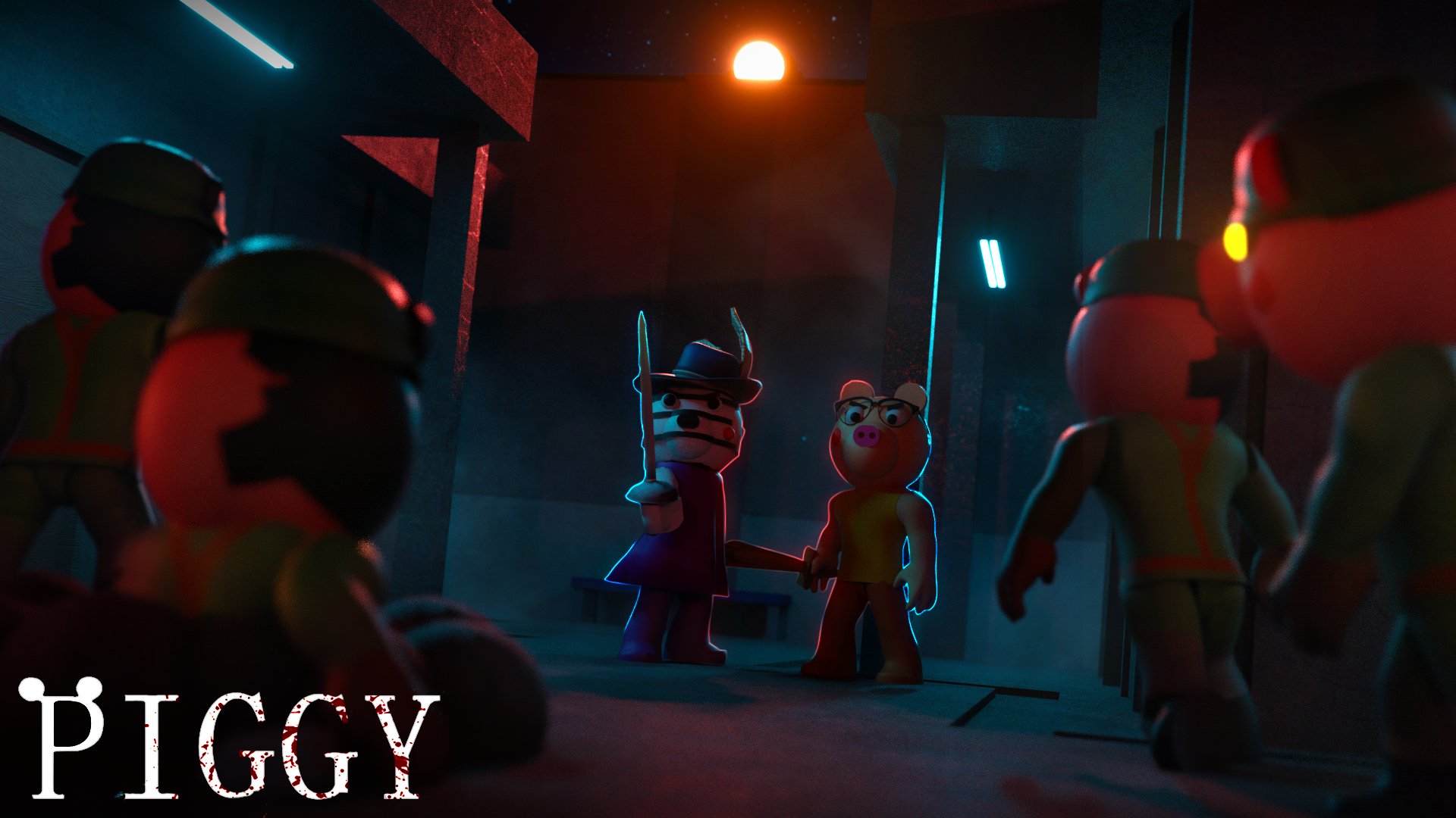 Discovery splash banner for Piggy Discord server