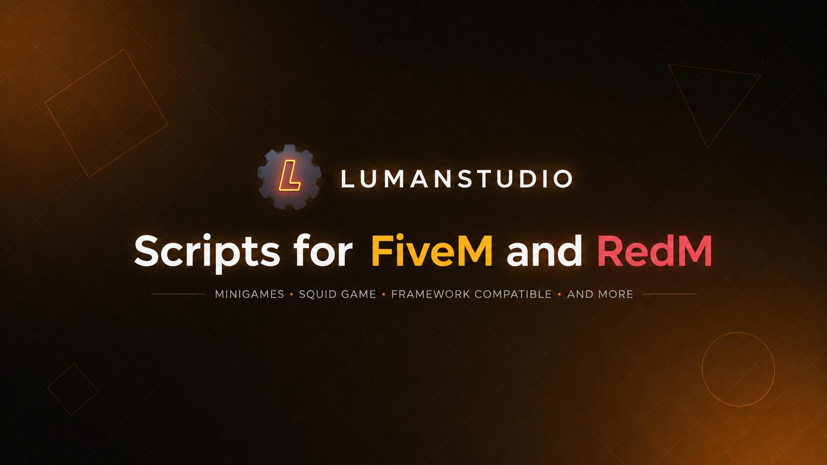 Discovery splash banner for Luman Studio | RedM & FiveM Scripts Discord server