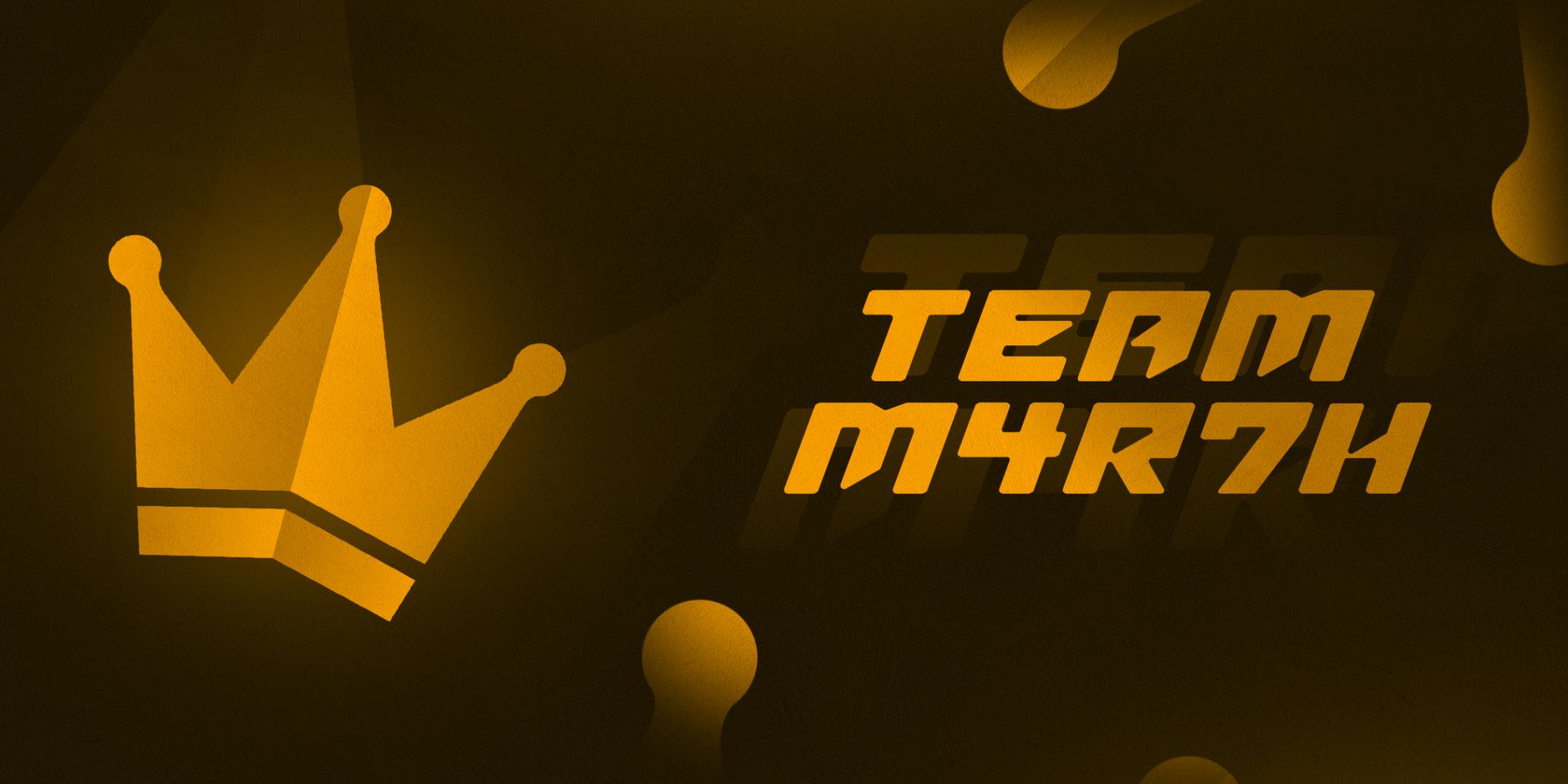 Discovery splash banner for 𝐓𝐄𝐀𝐌 ⋅ 𝐌𝟒𝐑𝟕𝐇 Discord server