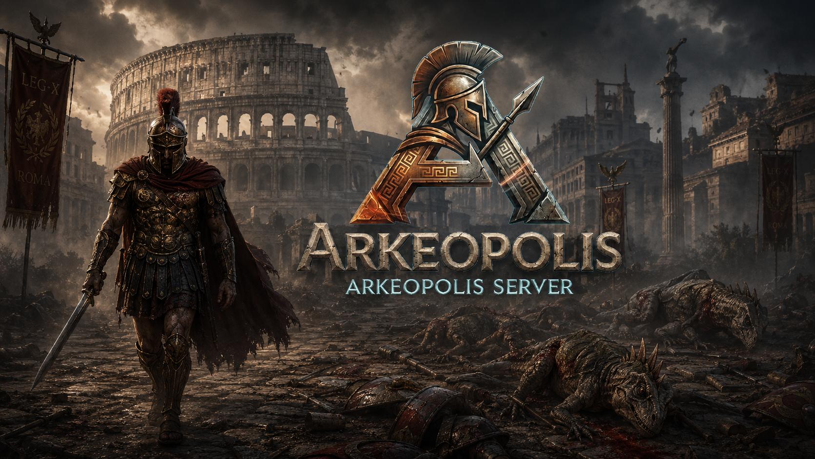 Discovery splash banner for ARKeopolis Discord server