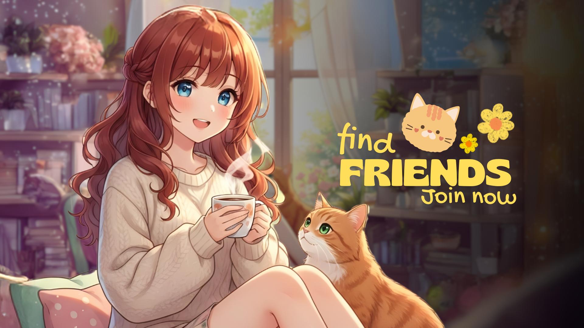 Discovery splash banner for Cat Cafe India🌻Indian Discord Server・Make Friends・Hindi English・Asia Asian Gaming Kpop Chilling 🐈 Discord server