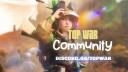 Discovery splash banner for Top War Community Discord server
