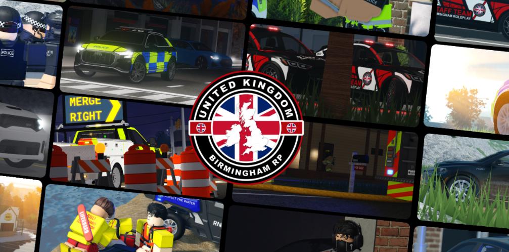 Discovery splash banner for United Kingdom Birmingham Roleplay Discord server