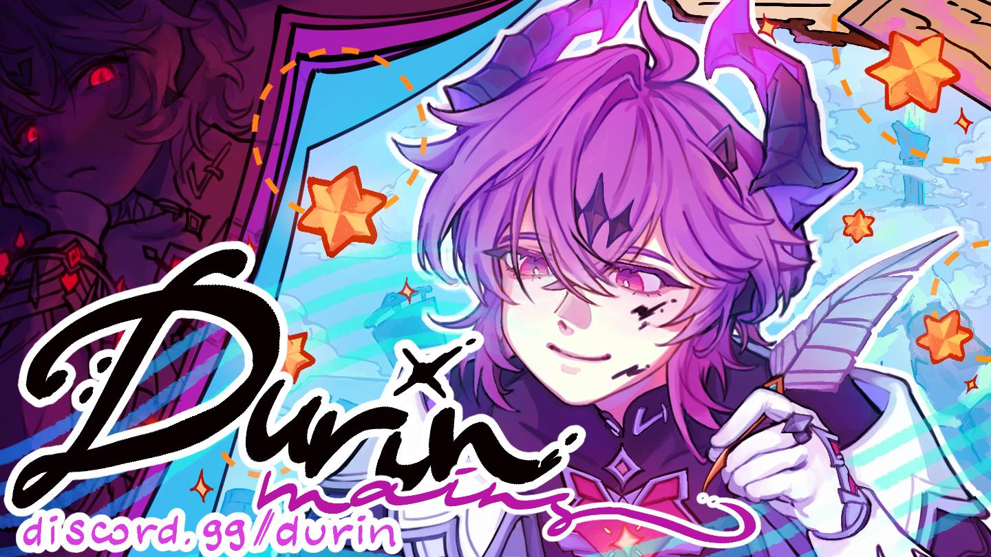 Discovery splash banner for Durin Mains ✦ Genshin Impact Discord server