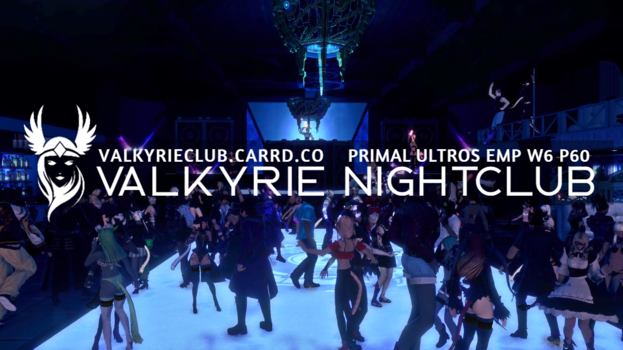 Discovery splash banner for Valkyrie Nightclub Discord server